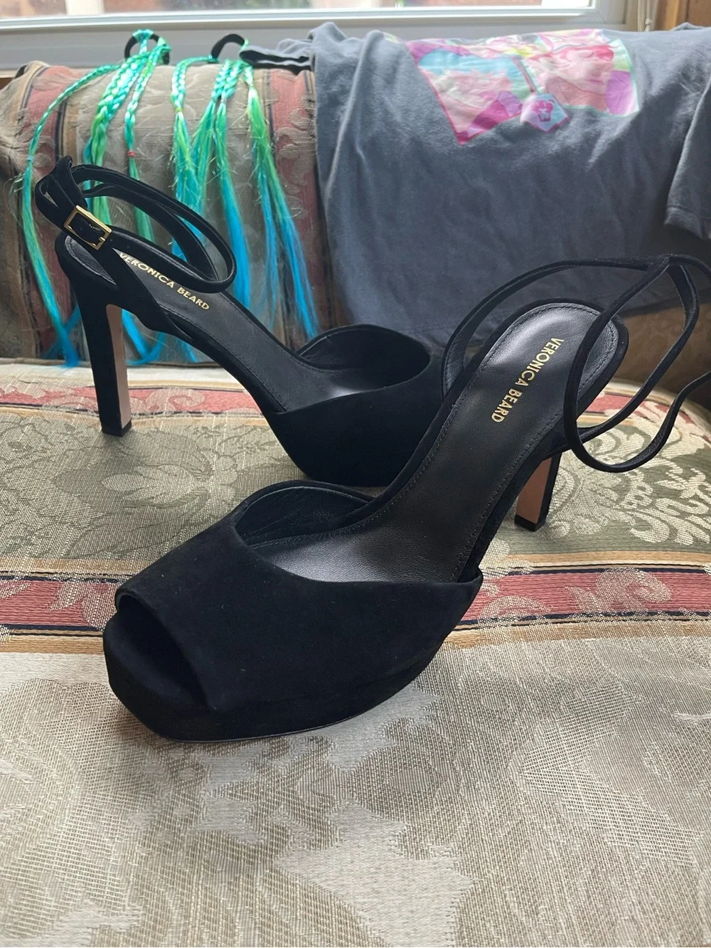 Veronica Beard Brianne Ankle Strap Platform Sandal. Size 8.5 Women N9-17